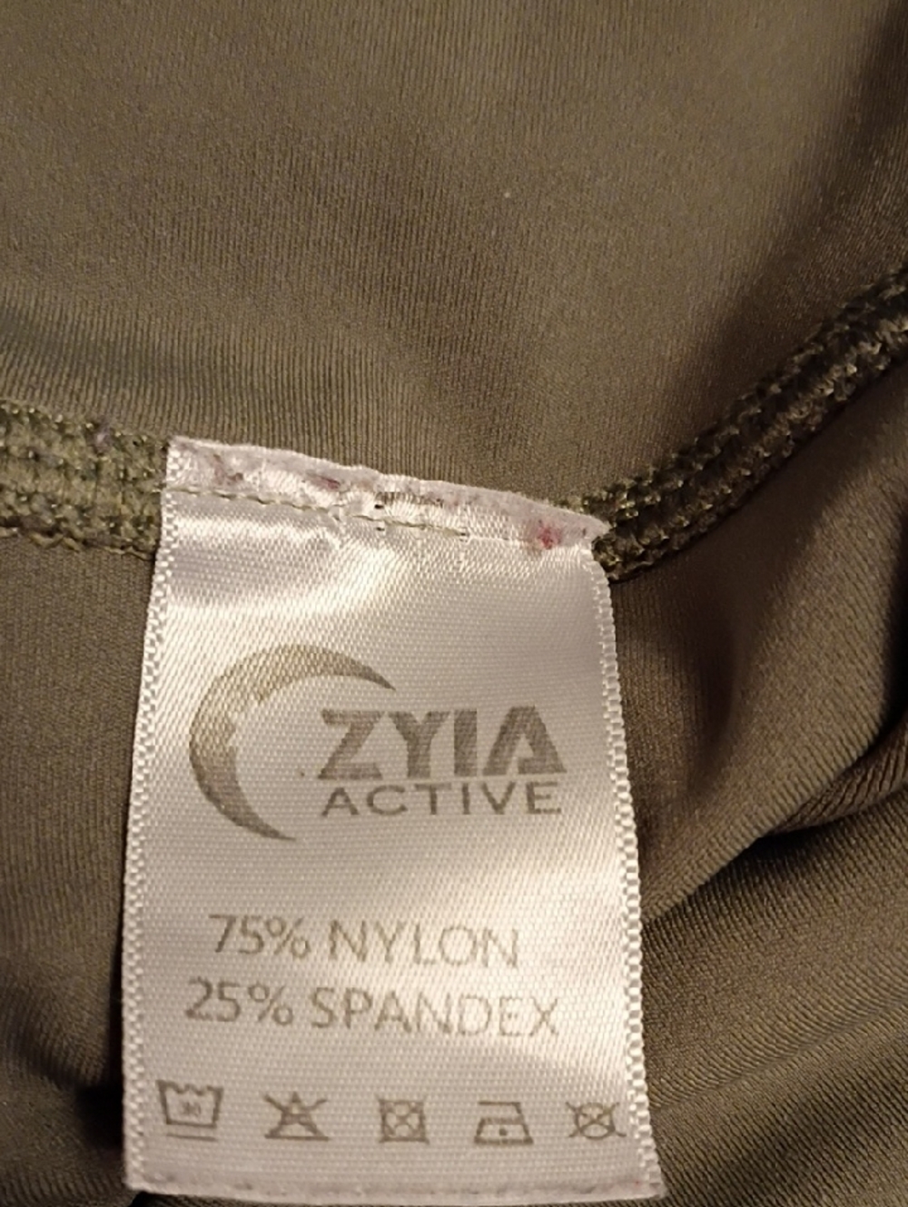 ZYIA Olive Green Performance Leggings - Picture 6 of 7